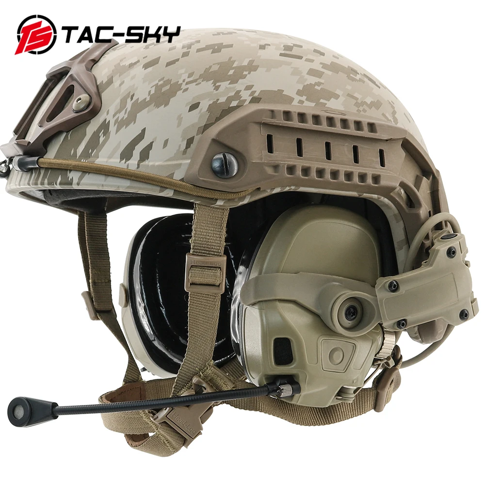 TS TAC-SKY AMP Tactical New Digital Dual DPS Tactical Headset Communication Tactical Upgrade Equipment with Kenwood Plug V2 PTT