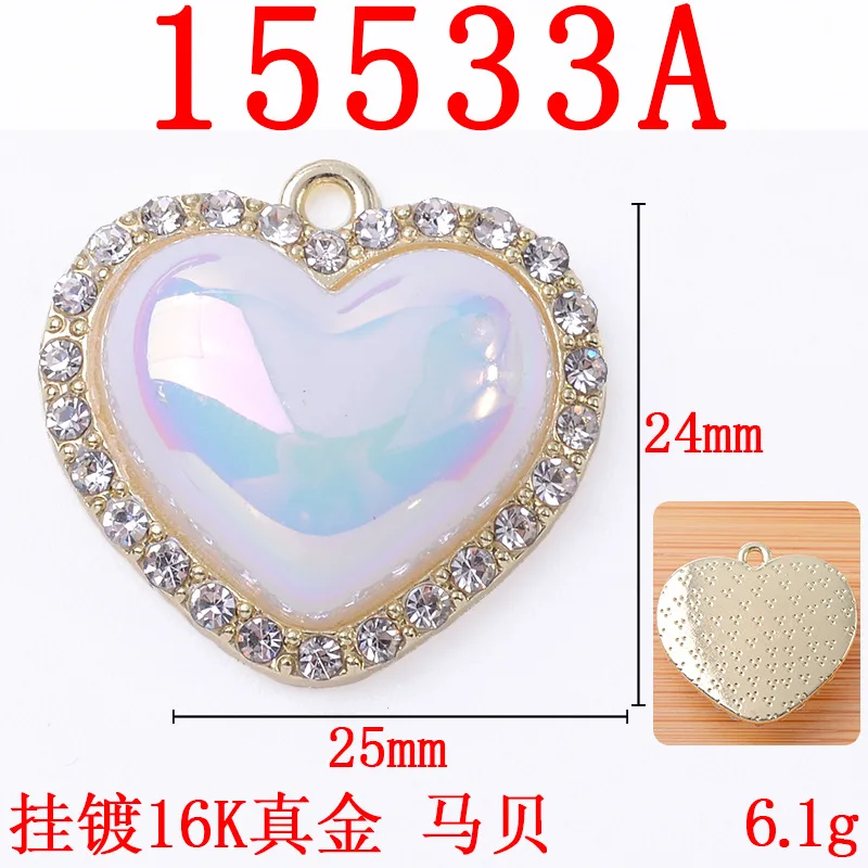 

30PC KC Gold Alloy Material Shining Pearl Round Beads Charm Pearl Cherry pendant for DIY handmade Jewelry Making Wholesale