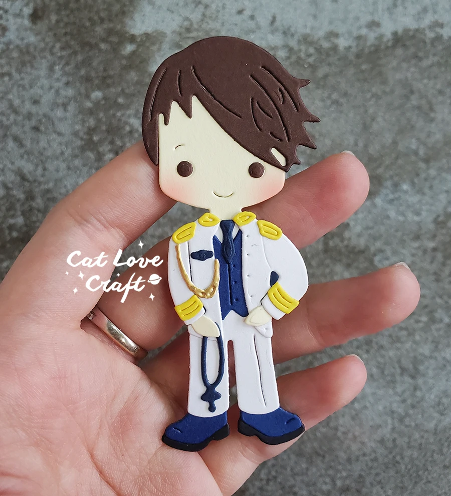 Catlove 해군 친교 소년 금속 절단 다이 스크랩북 스텐실 다이 컷 카드 만들기 DIY 공예 엠보싱 2022 년 새로운 다이