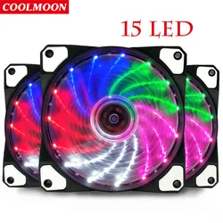 LED Cooling Fan Radiator, 120mm PC Computer Ultra Silent  12CM 120X120X25mm 12V Computer Fan, 12VDC 3P IDE 4D(2wire)