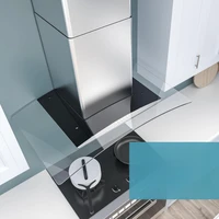 30" Range Hood Ducted/Ductless Convertible Wall Mount Range Hood with Tempered Glass Push Button Control Stainless Steel Filter 2