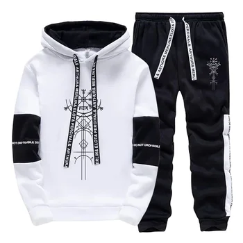 2025 Tuta da uomo di nuovo arrivo Felpe con cappuccio Pantaloni sportivi Set da 2 pezzi Moda Streetwear Outfit Autunno Quotidiano Casual Sportivo Jogger Suit 1