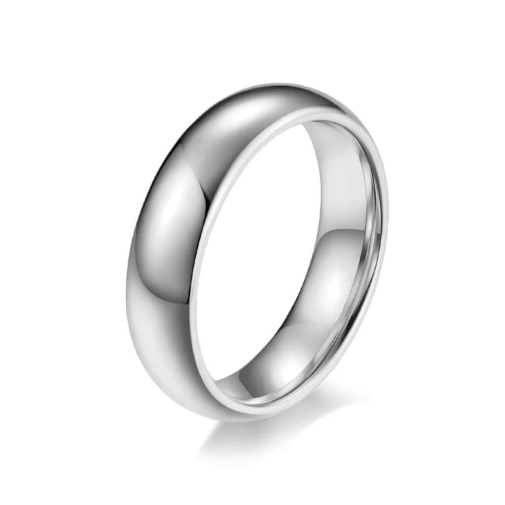 Elegant Tungsten Carbide Wedding Bands with Classic Comfort Fit Dome Design
