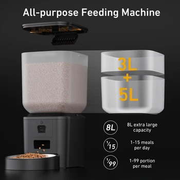 Alternative view of 8L Smart Pet Feeder with 1080p Camera & WiFi