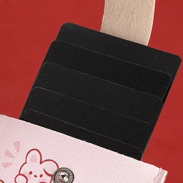 Laminated Concealed Mini Card Wallet Pull-out Type RFID Blocking ID Card Holder 5 Card Pockets PU Leather Business Card Case 2
