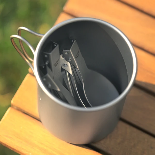 Tiartisan Titanium Foldable Cutlery Set 5