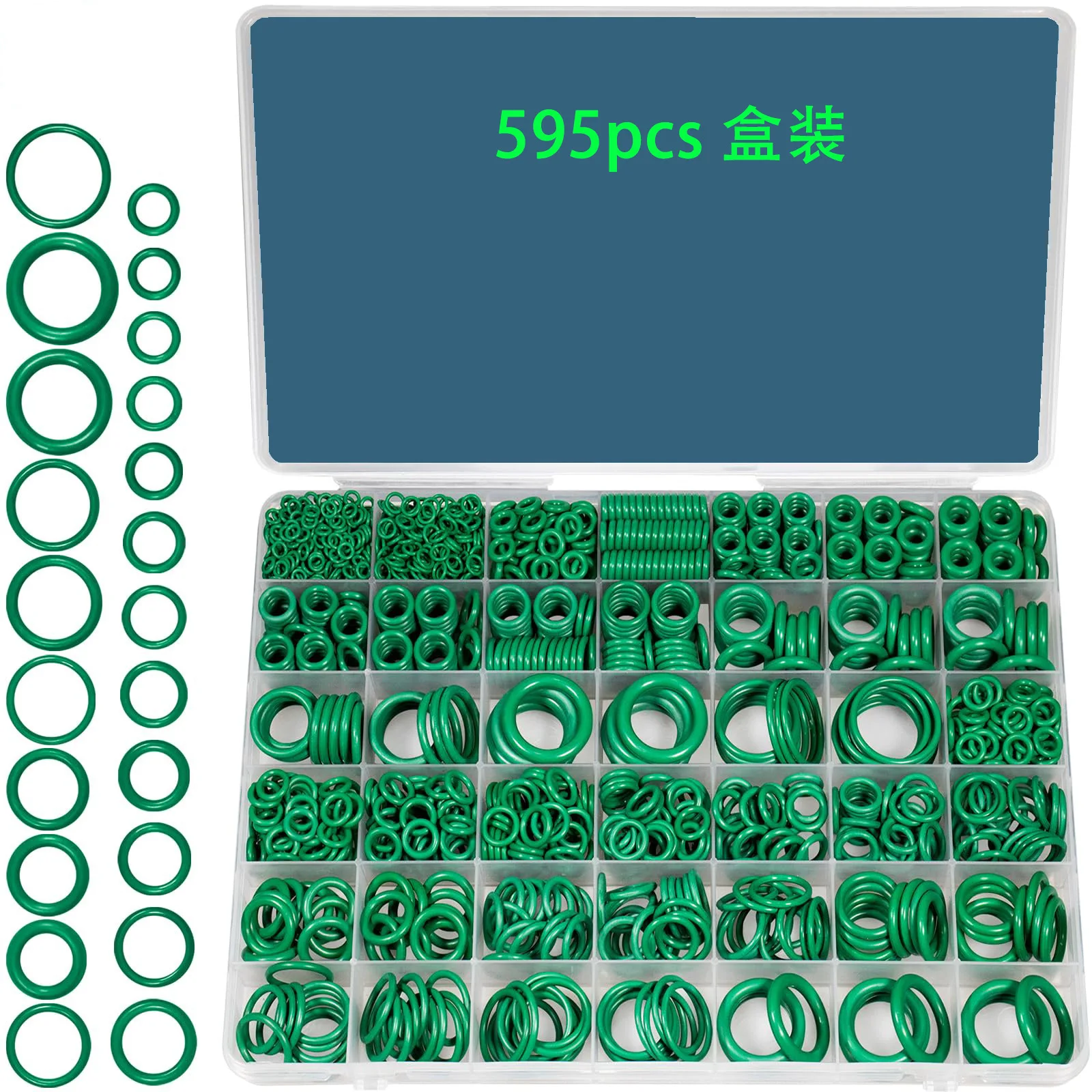 595/270pcs กล่องยาง O-แหวนกระบอกไฮดรอลิกชุดประปาซิลิโคนรถอุปกรณ์เสริมชุดแหวนน้ํามัน 1