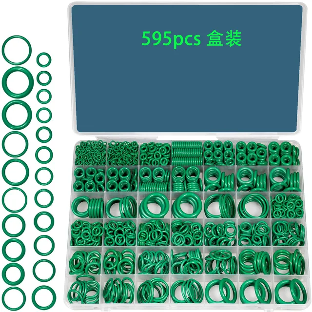 595/270pcs กล่องยาง O-แหวนกระบอกไฮดรอลิกชุดประปาซิลิโคนรถอุปกรณ์เสริมชุดแหวนน้ํามัน 1