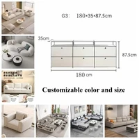 Modern Living Room Cabinet Modular Sideboard Storage Cabinets Combination TV Stand for Customizable Steel Frame Wood  Furniture 2