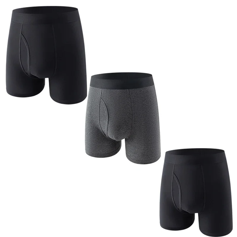 3 قطعة سراويل بوكسر رجالية مقاس كبير ملابس داخلية قطنية متوسطة الطول لـ 95-220 كجم سراويل الملاكمين مقاس كبير 8XL سراويل مريحة