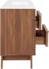 Render Vanity Floor, Single Sink, Walnut White 4