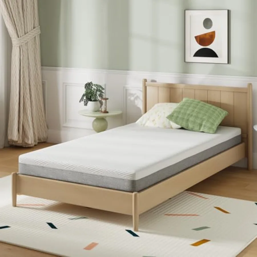 Twin XL Mattress 6 Inch Gel Memory Foam Mattress Twin XL in a Box for Pressure Relief Body Support Cooling Sensation CertiPURUS