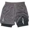 Anime Performance Shorts Men GYM Casual Sports Summer Compression Shorts Workout Running Mesh 2 In 1 Sport Short Pants 3