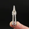 55MM Titanium Alloy MINI Scissors Buckle Nose Hair EDC Tool Snap Lock Scissors Eyebrow Trimming Tool Outdoor Portable Scissors 3