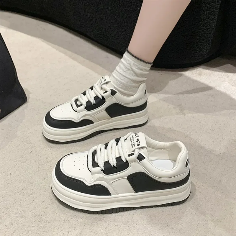 

Casual Sports Shoes Women Flats Platform Sneakers 2024 Fashion New Lace Up Running Shoes Spring Outdoor Walking Zapatillas Mujer