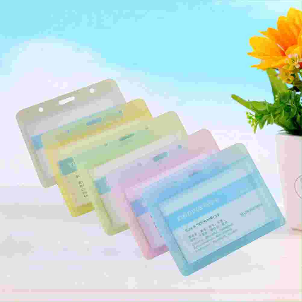 

Stobok Id Holder Name Tag Clips Colored Tabs Work Holder Frosted Badge Bracket Label Card Vertical Office Ic