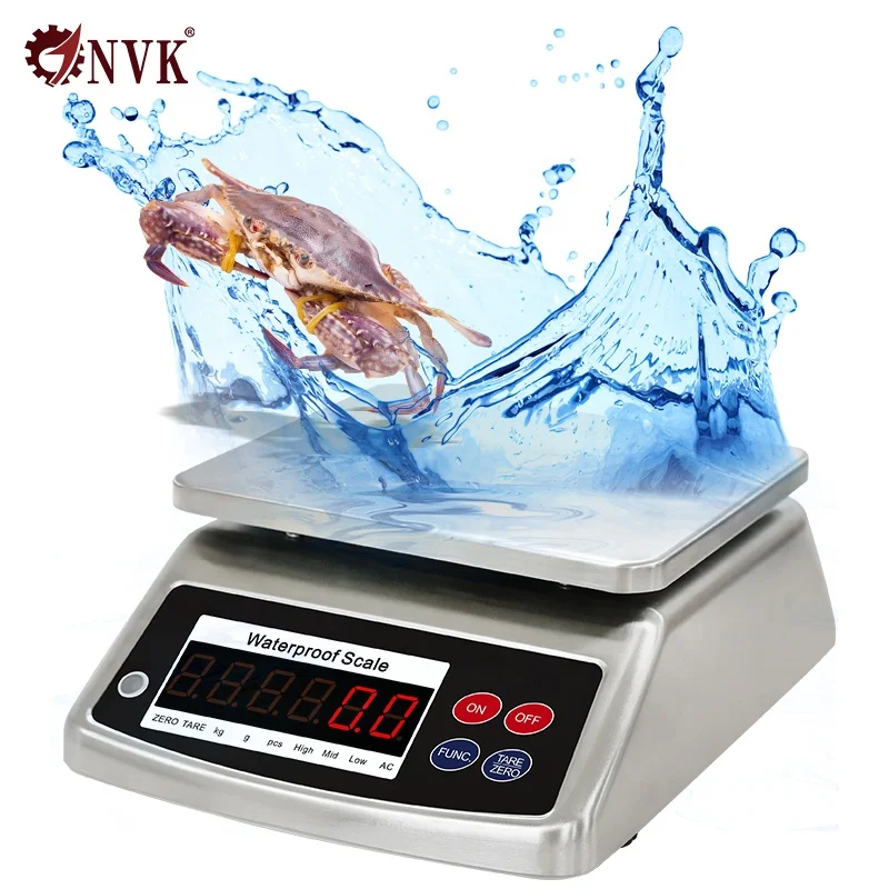 LED Waterproof Price Computing Scale Digital Commercial Food Meat Produce  Weight Scale for Farmers Market Seafood Rechargeable - AliExpress