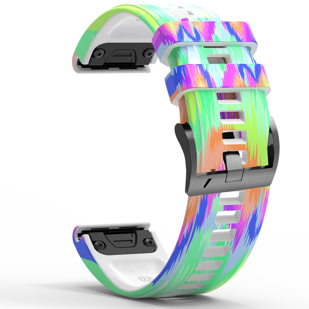 Silicone Sports Watchband with Unique Print Design