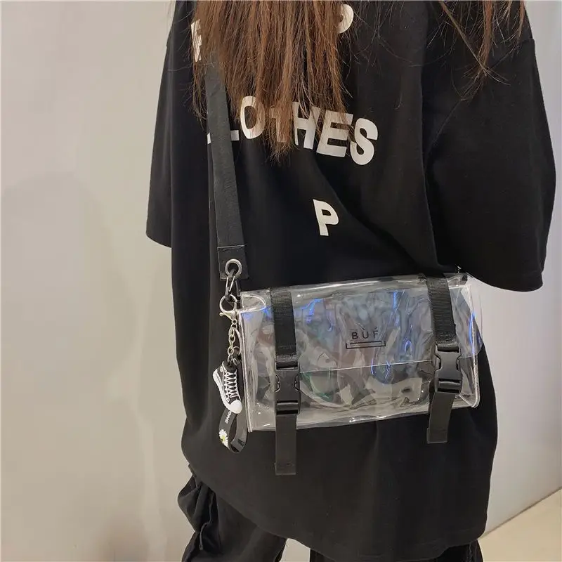 Crossbody Bags Men Fashion Minimalist Clear Bag All-match Decorative Water-proof Japanese Style Unisex Chic Bolsas Para Hombre - 2
