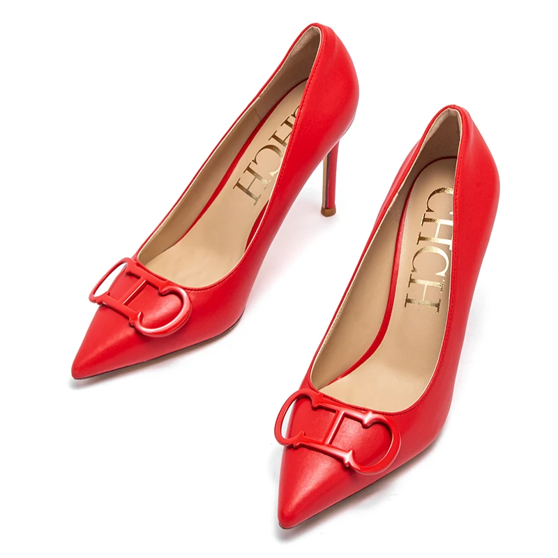 تصميم بسيط بلون موحد، حذاء نسائي فردي موسمي جديد ض...