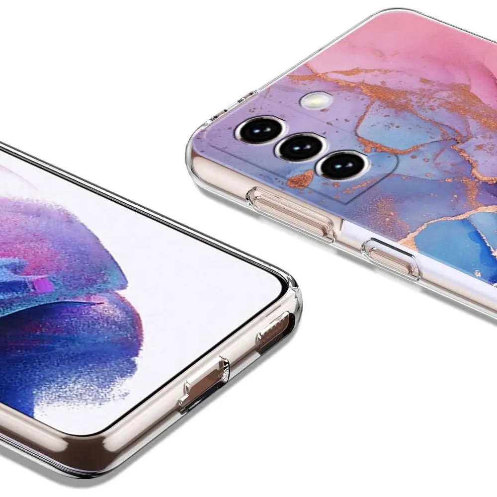 Elegant Marble Clear Silicone Shockproof Phone Case - Soft and Durable Protective Cover
