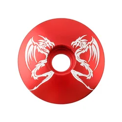 MUQZI Ultra-Light Aluminum Alloy Bike Headset Top Cap (Dragon Red)