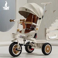 Poussette bébé Tricycle pour enfants peut s'allonger dans les deux directions grande poussette bébé poussoir bébé vélo pliable bébé vélo 3