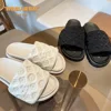 2025 New Summer Slippers for Women, Fashionable and Versatile, Internet Red, Sponge Cake Relief, Outerwear Cool Slippers 1