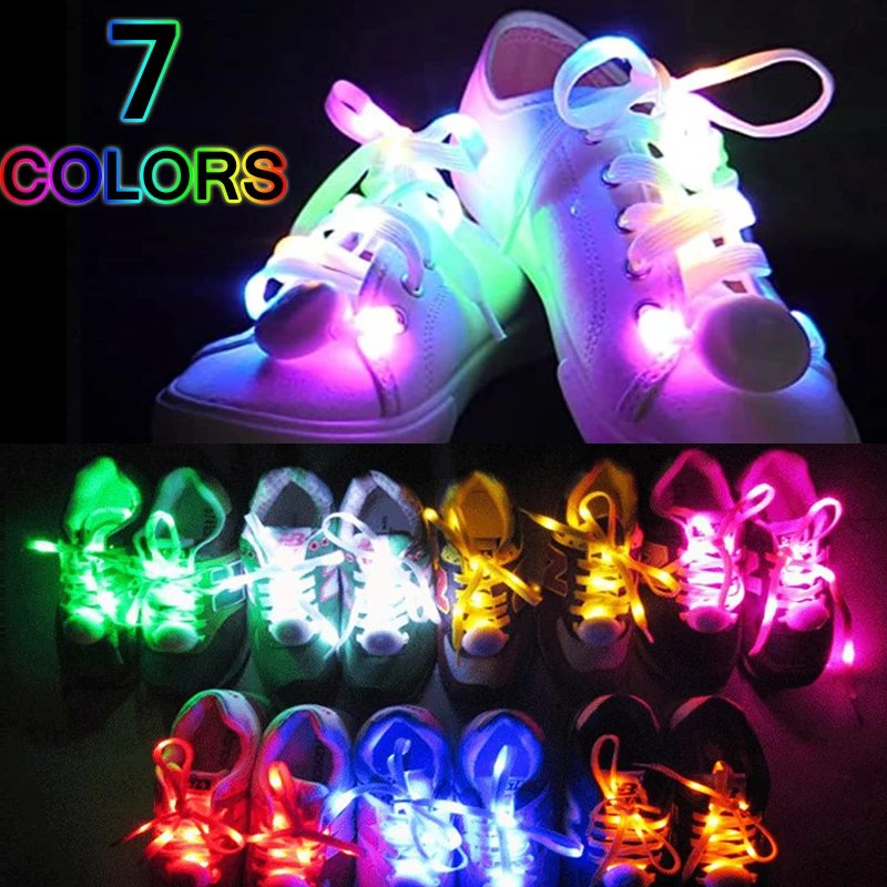 1Pair-Color-Fluorescent-Luminous-Shoelaces-Adults-Kids-Flat-Sneakers ...