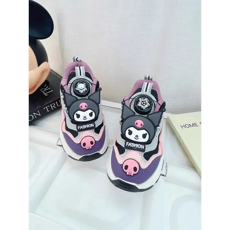 

Kuromi Anime Kawaii Sanrio Twist Sneakers Spring Children Cute Cartoon Lightweight Non-Slip Soft Casual Shoes Gifts for Kids