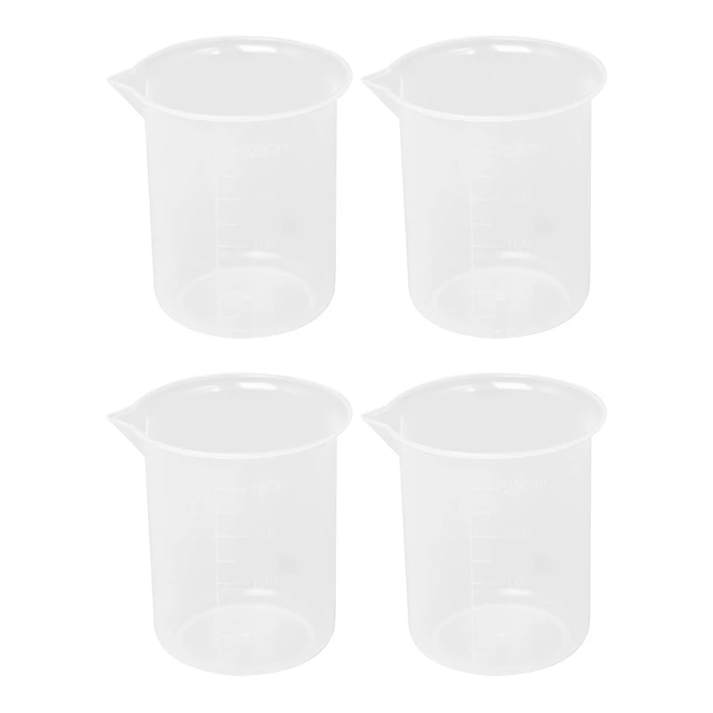 Kitchen Lab Graduated Beaker Clear Plastic Measuring Cup Thicken With