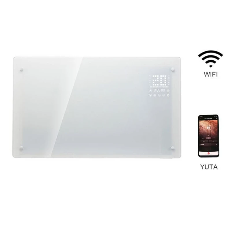 New design panel with wifi control wall mounted bathroom fast heating  standing flat or wall mounted glass infrared panel heater - AliExpress