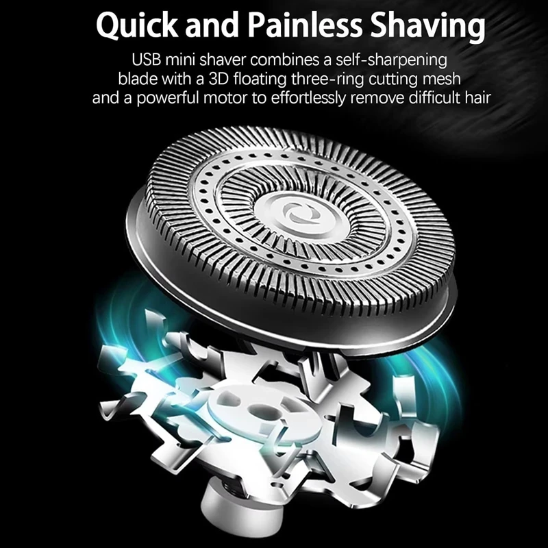 Xiaomi MIJIA Men Electric Mini Shaver Rechargeable Type-c Charging Car Portable Shaver Led Digital Display Men Women Home Razor 3