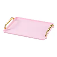Rectangle Serving Tray Luxury Multipurpose Rectangular Art Tray Platter for Snacks Meals Breakfast Coffee Table Bathroom Vanity 1