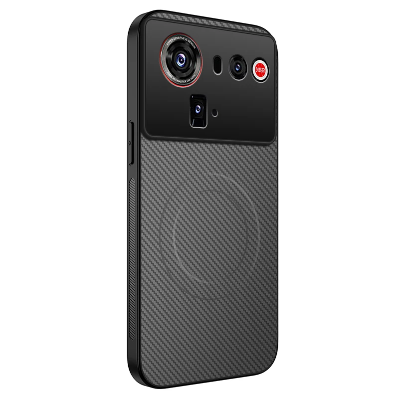 Carbon Fiber Texture Magnetic Shockproof Case with Soft Matte Finish