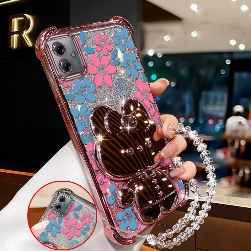 Vibrant Floral Phone Case Set with Lanyard and Stand – 3 Pack