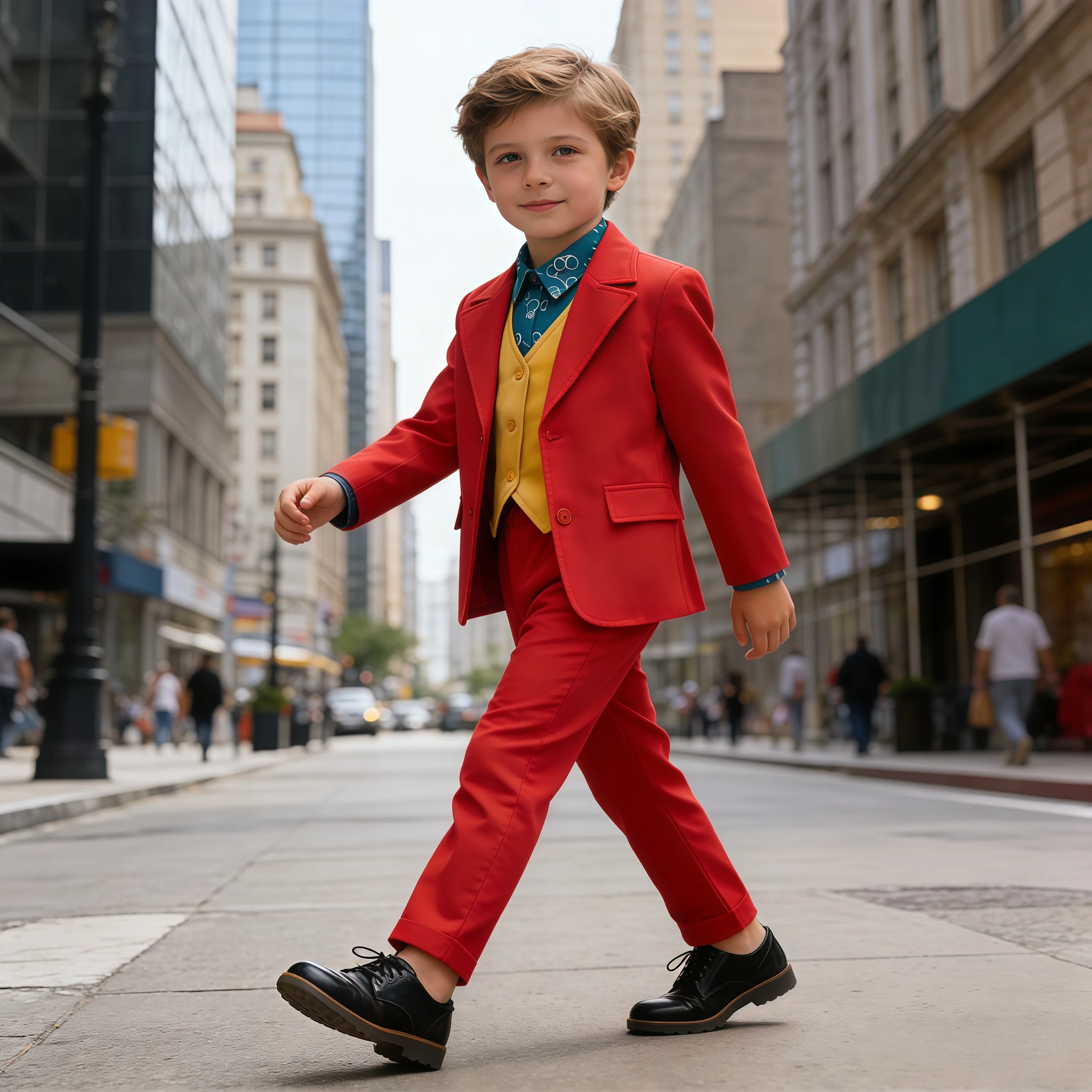 Jungen Clown Cosplay Halloween Kostüm Rote Anzüge Kinder Jacke Hemd Weste Hosen Anzüge für Film Zirkus Joker Party Karneval Outfit