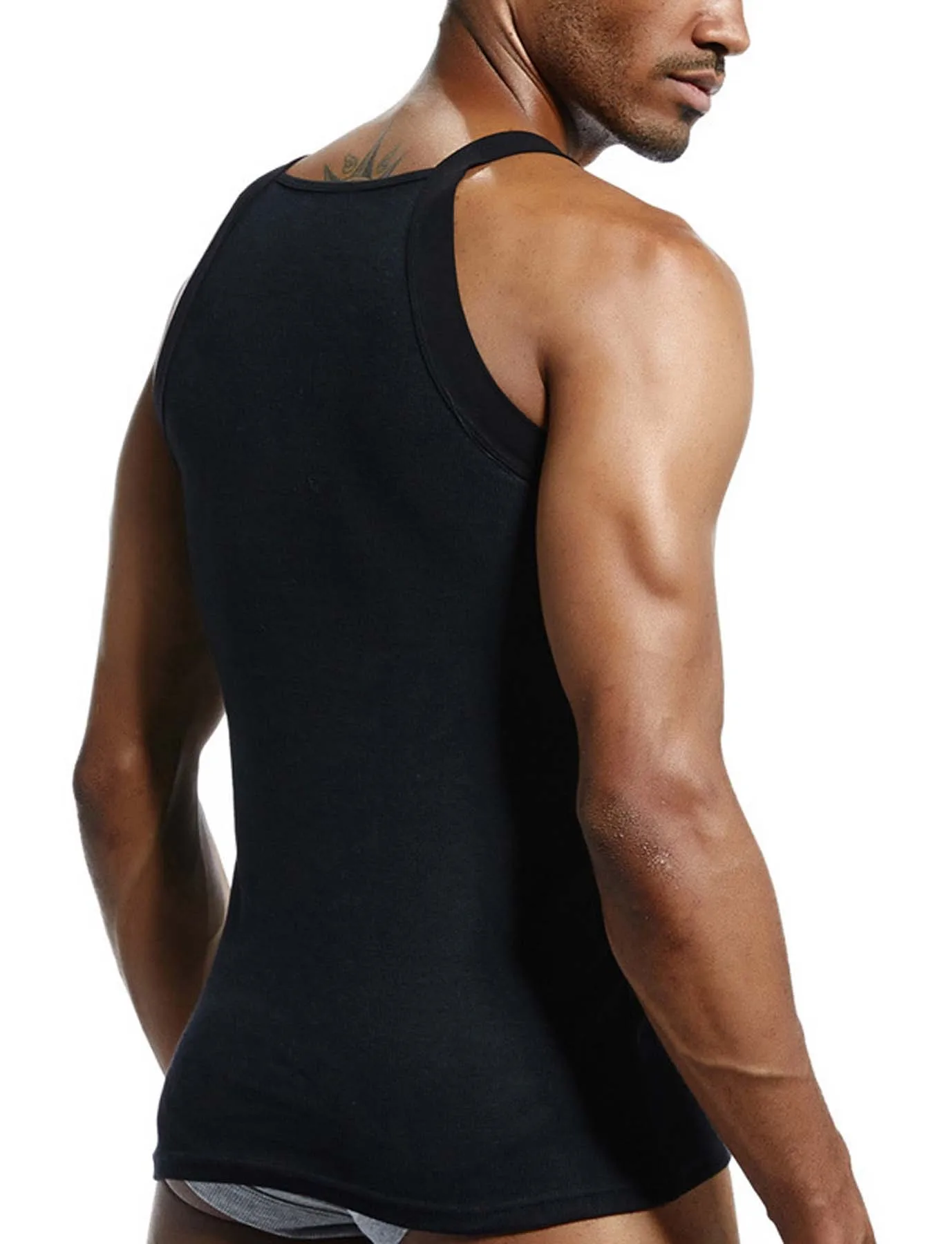 Herrenmode Weste Baumwolle Enges Tank Top Home Schlafen Einfarbig Sexy Asiatische Größe Lässig Ärmelloses Kleidungsstück Bodybuilding_voghion.com