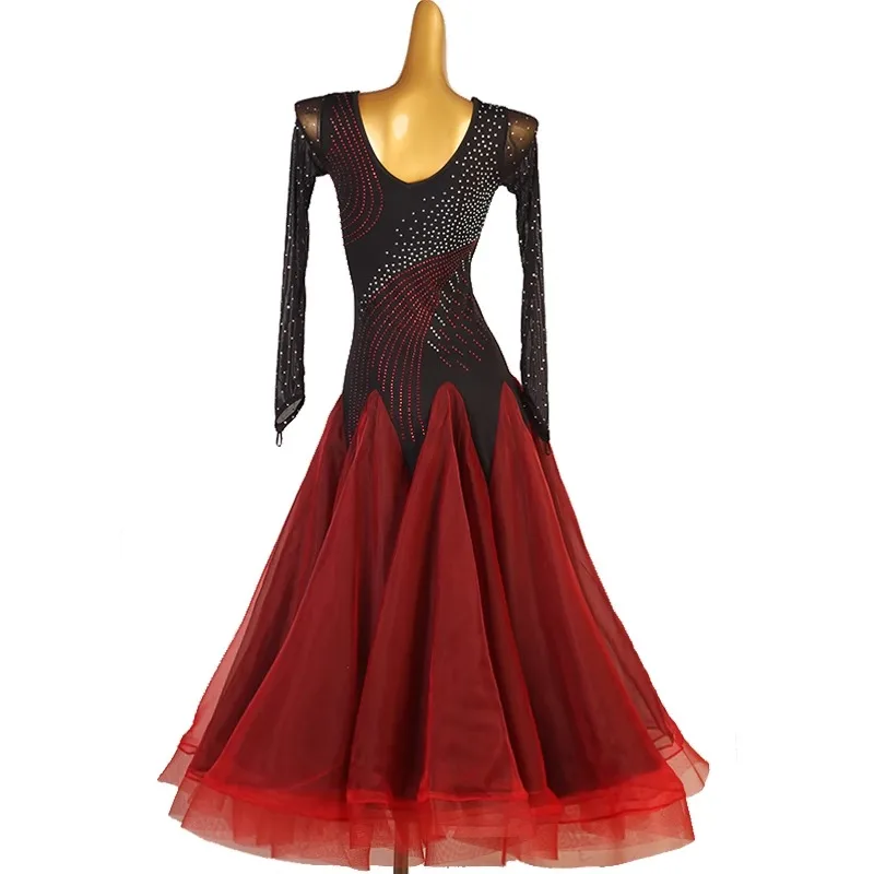 Girls Costumes Ballroom Dress Women Carnival Sports Dance Performance Fashion Clothing Waltz Evening Modern Prom Stage Suit
