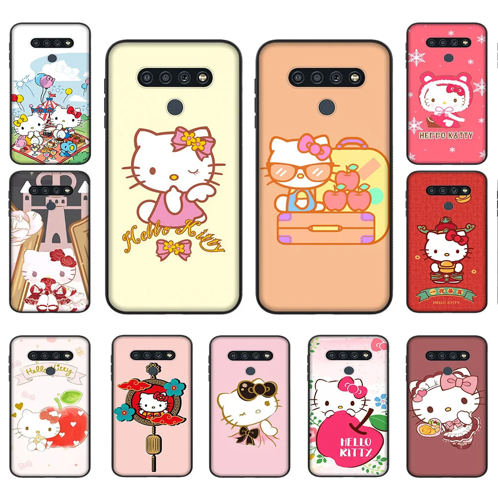 Custodia Morbida Per Samsung Galaxy Note 8 9 10 Ultra S22 Plus 20 S23 Lite Cover Nera Dl-23 Hello Kitty