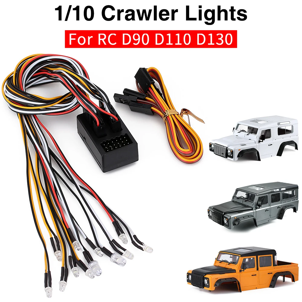 High Quality RC Car RC lights 12 LED Flash Lights Kit for 1/10 RC