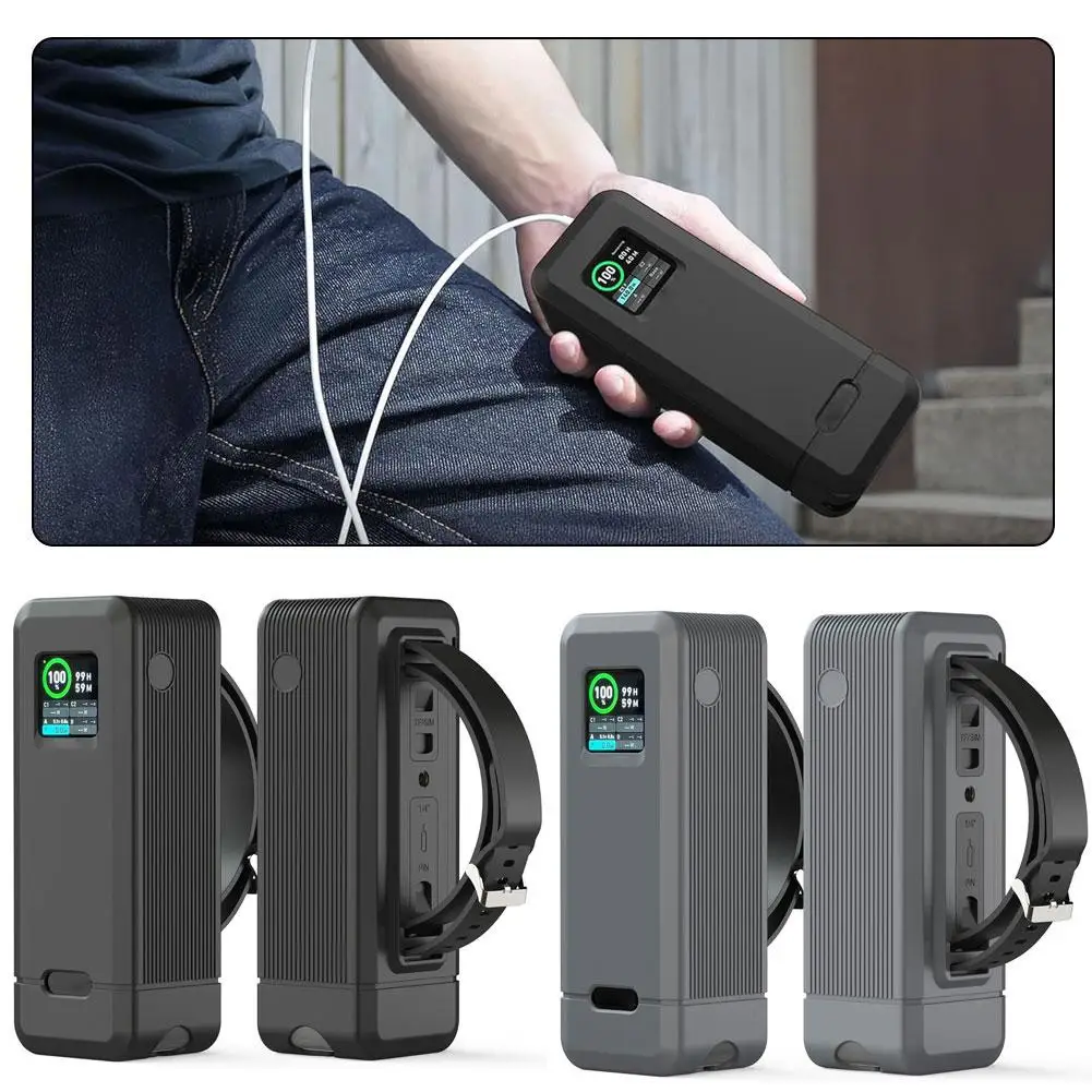 Silicone Case Power Bank Protective Cover for Anker Prime Mobile Power Bank 27650mAh 250W 1/4 Inch Nut Hole