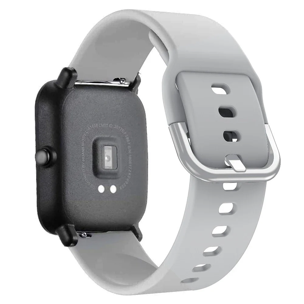 Universal 20mm/22mm Silicone Smartwatch Band Replacement Strap