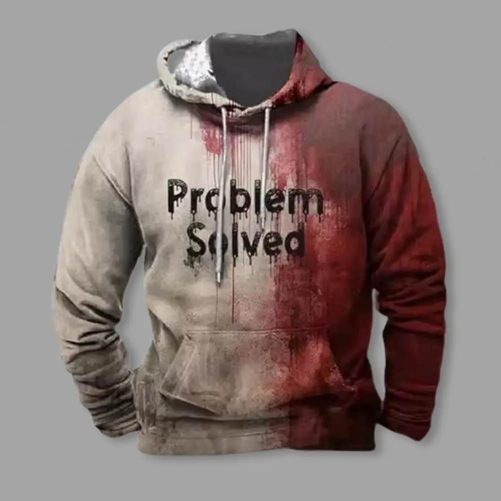 Herren Kapuzenpullover Mit Blutspritzer-Muster – Oversize Hoodie Für Streetwear & Halloween