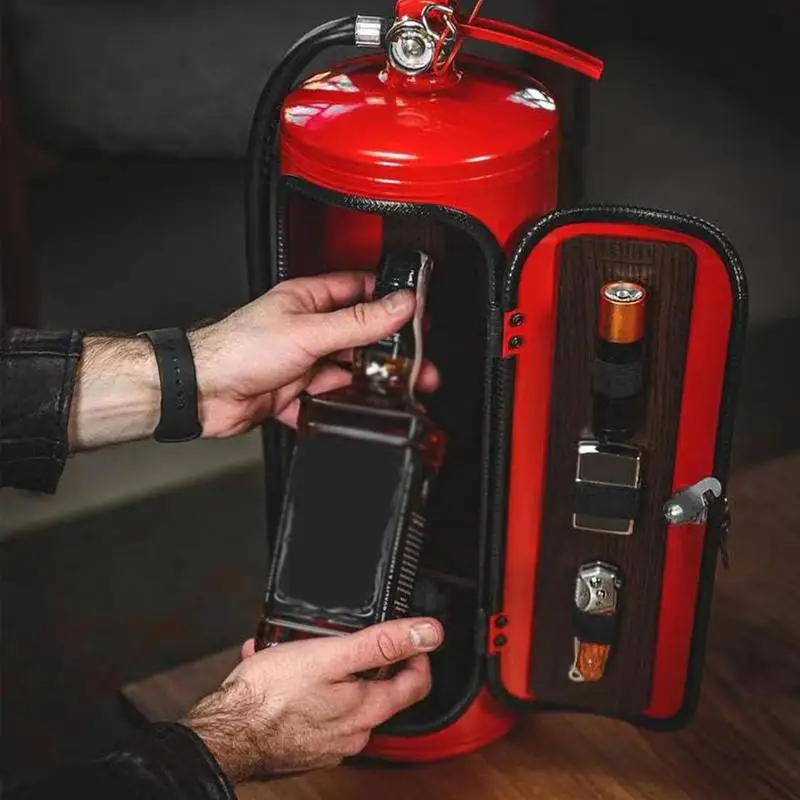 Fire Extinguisher Mini Bar Liquor Wine Storage Boxes Wine Cabinet Desktop Decoration Creative Novelty Bar Cabinet Liquor