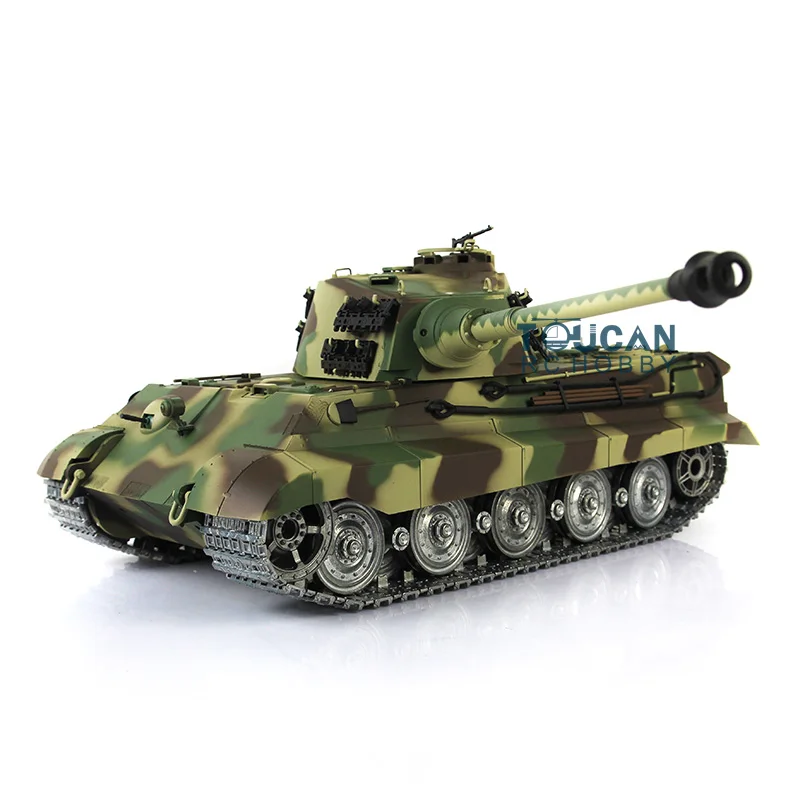 1/16 HENG LONG 7.0 Customized King Tiger RC Tank 3888A Metal Wheels Barrel Recoil TH17529-SMT4 2