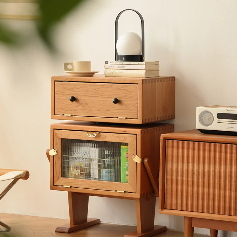 

Шкаф-робот из массива дерева, креативный боковой шкаф для гостиной, шкаф для хранения из дерева, прикроватный столик для спальни