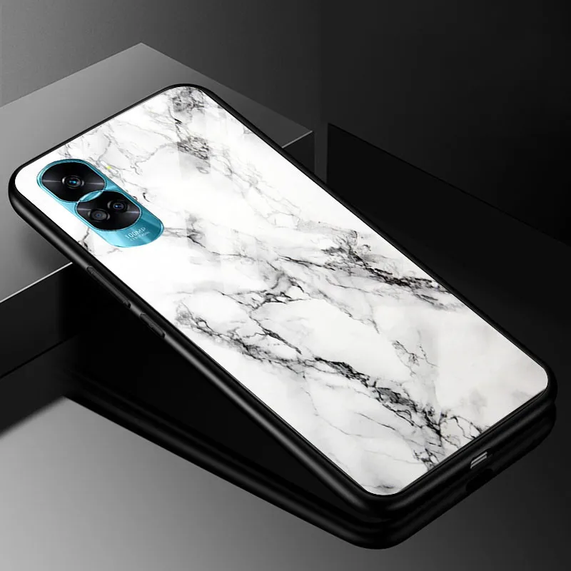 Luxury Tempered Glass Phone Case with Bumper - Cute Design