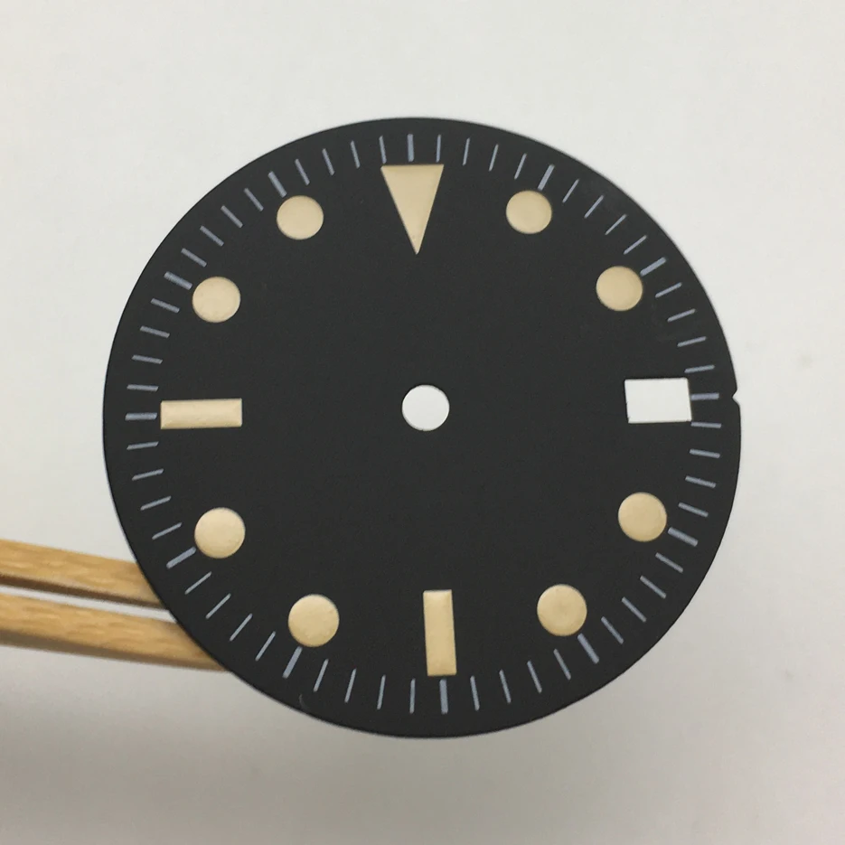 

No Logo 28.5mm Watch Dial Substitute Modified Dial Luminous Literal for NH35 Movement AD7 Men Watch Accessories