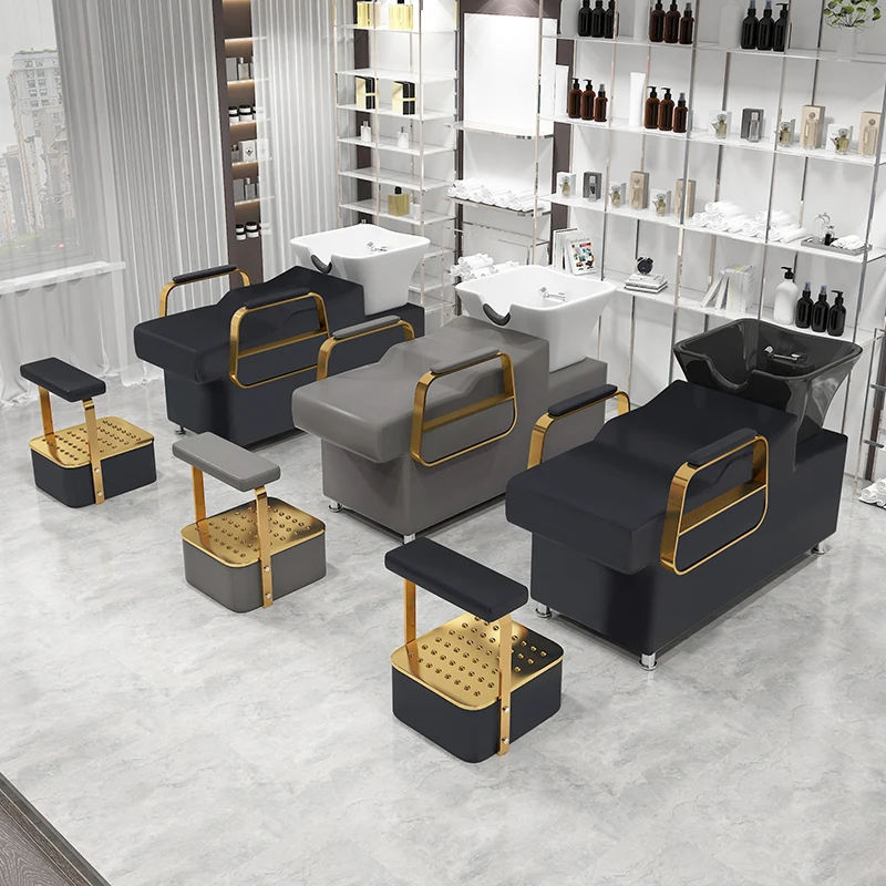 Hair  Sink Shampoo Chair Ergonomics Adjust Artifact Adult Shampoo Chair Big Barber Shop Massageador  Furniture Qf50Sc